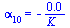 alpha[10] = `+`(`-`(`/`(`*`(0.90156080e-5), `*`(K_))))