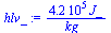 `:=`(hlv_, `+`(`/`(`*`(419999.9999, `*`(J_)), `*`(kg_))))