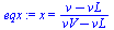 x = `/`(`*`(`+`(v, `-`(vL))), `*`(`+`(vV, `-`(vL))))