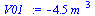 `:=`(V01_, `+`(`-`(`*`(4.47, `*`(`^`(m_, 3))))))