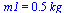 m1 = `+`(`*`(.52, `*`(kg_)))