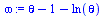 `:=`(omega, `+`(theta, `-`(1), `-`(ln(theta))))