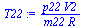 `:=`(T22, `/`(`*`(p22, `*`(V2)), `*`(m22, `*`(R))))