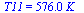T11 = `+`(`*`(576., `*`(K_)))