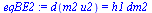 d(`*`(m2, `*`(u2))) = `*`(h1, `*`(dm2))