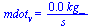 mdot[v] = `+`(`/`(`*`(0.13e-2, `*`(kg_)), `*`(s_)))