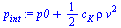 `:=`(p[int], `+`(p0, `*`(`/`(1, 2), `*`(c[K], `*`(rho, `*`(`^`(v, 2)))))))