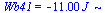 Wb41 = `+`(`-`(`*`(11., `*`(J_))))