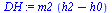 `:=`(DH, `*`(m2, `*`(`+`(h2, `-`(h0)))))