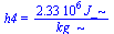 h4 = `+`(`/`(`*`(0.233e7, `*`(J_)), `*`(kg_)))