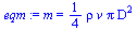m = `+`(`*`(`/`(1, 4), `*`(rho, `*`(v, `*`(Pi, `*`(`^`(D, 2)))))))