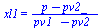 xl1 = `/`(`*`(`+`(p, `-`(pv2_))), `*`(`+`(pv1_, `-`(pv2_))))
