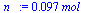`+`(`*`(0.9717868339e-1, `*`(mol_)))