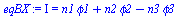 `:=`(eqBX, I = `+`(`*`(n1, `*`(phi1)), `*`(n2, `*`(phi2)), `-`(`*`(n3, `*`(phi3)))))