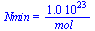 Nmin = `+`(`/`(`*`(0.10e24), `*`(mol_)))