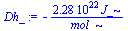 `+`(`-`(`/`(`*`(0.2282240e23, `*`(J_)), `*`(mol_))))