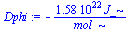 `+`(`-`(`/`(`*`(0.1579498e23, `*`(J_)), `*`(mol_))))