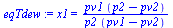 `:=`(eqTdew, x1 = `/`(`*`(pv1, `*`(`+`(p2, `-`(pv2)))), `*`(p2, `*`(`+`(pv1, `-`(pv2))))))
