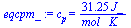 c[p] = `+`(`/`(`*`(31.253, `*`(J_)), `*`(mol_, `*`(K_))))