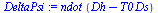 `*`(ndot, `*`(`+`(Dh, `-`(`*`(T0, `*`(Ds))))))