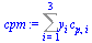 Sum(`*`(y[i], `*`(c[p, i])), i = 1 .. 3)