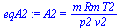 A2 = `/`(`*`(m, `*`(Rm, `*`(T2))), `*`(p2, `*`(v2)))