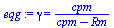 gamma = `/`(`*`(cpm), `*`(`+`(cpm, `-`(Rm))))