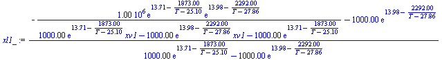 `/`(`*`(`+`(`-`(`/`(`*`(0.1e7, `*`(exp(`+`(13.71, `-`(`/`(`*`(1873.), `*`(`+`(T, `-`(25.10))))))), `*`(exp(`+`(13.98, `-`(`/`(`*`(2292.), `*`(`+`(T, `-`(27.86)))))))))), `*`(`+`(`*`(0.1e4, `*`(exp(`+`...