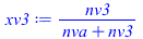 `/`(`*`(nv3), `*`(`+`(nva, nv3)))