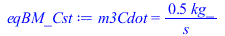 m3Cdot = `+`(`/`(`*`(.5, `*`(kg_)), `*`(s_)))