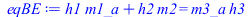 `+`(`*`(h1, `*`(m1_a)), `*`(h2, `*`(m2))) = `*`(m3_a, `*`(h3))