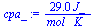 `+`(`/`(`*`(29.0, `*`(J_)), `*`(mol_, `*`(K_))))