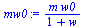 `/`(`*`(m, `*`(w0)), `*`(`+`(1, w)))