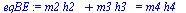 `+`(`*`(m2, `*`(h2_)), `*`(m3, `*`(h3_))) = `*`(m4, `*`(h4_))