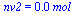 nv2 = `+`(`*`(0.25e-1, `*`(mol_)))