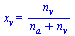 x[v] = `/`(`*`(n[v]), `*`(`+`(n[a], n[v])))