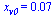 x[v0] = 0.71e-1