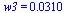 w3 = 0.31e-1