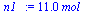 `:=`(n1_, `+`(`*`(11.01547467, `*`(mol_))))