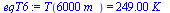 T(`+`(`*`(6000, `*`(m_)))) = `+`(`*`(249.00000000000000000, `*`(K_)))