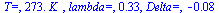 `T=`, `+`(`*`(273., `*`(K_))), `lambda=`, .33, `Delta=`, -0.8e-1