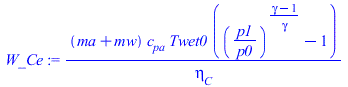 `/`(`*`(`+`(ma, mw), `*`(c[pa], `*`(Twet0, `*`(`+`(`^`(`/`(`*`(p1), `*`(p0)), `/`(`*`(`+`(gamma, `-`(1))), `*`(gamma))), `-`(1)))))), `*`(eta[C]))