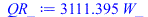 Typesetting:-mprintslash([QR_ := `+`(`*`(3111.395436, `*`(W_)))], [`+`(`*`(3111.395436, `*`(W_)))])