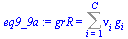 grR = Sum(`*`(nu[i], `*`(g[i])), i = 1 .. C)