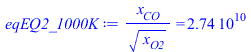 `/`(`*`(x[CO]), `*`(`^`(x[O2], `/`(1, 2)))) = 0.2738955737e11