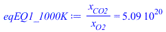 `/`(`*`(x[CO2]), `*`(x[O2])) = 0.5090867641e21
