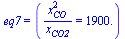 eq7 = (`/`(`*`(`^`(x[CO], 2)), `*`(x[CO2])) = 0.19e4)