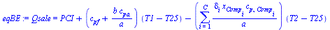 Qsale = `+`(PCI, `*`(`+`(c[pf], `/`(`*`(b, `*`(c[pa])), `*`(a))), `*`(`+`(T1, `-`(T25)))), `-`(`*`(sum(`/`(`*`(delta[i], `*`(x[Comp[i]], `*`(c[p, Comp[i]]))), `*`(a)), i = 1 .. C), `*`(`+`(T2, `-`(T25...