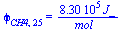 phi[CH4, 25] = `+`(`/`(`*`(0.830e6, `*`(J_)), `*`(mol_)))