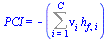 PCI = `+`(`-`(Sum(`*`(nu[i], `*`(h[f, i])), i = 1 .. C)))